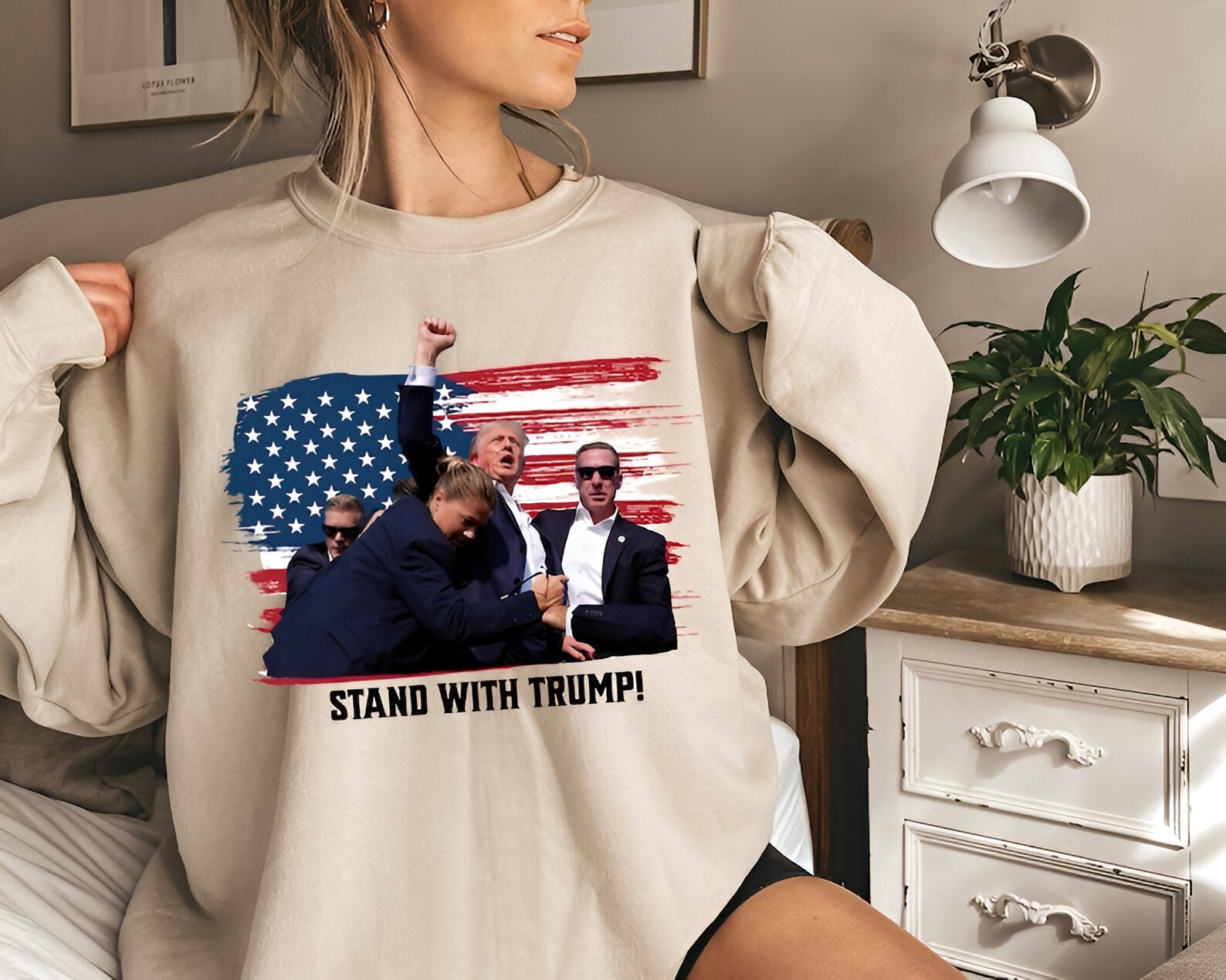 Trump Injury Sweatshirt,Trump Injury Tribute,Stand With Trump,Trump Back Again,Trump Wanted For President 2024,Stand Strong with Trum Hoodie Tu1