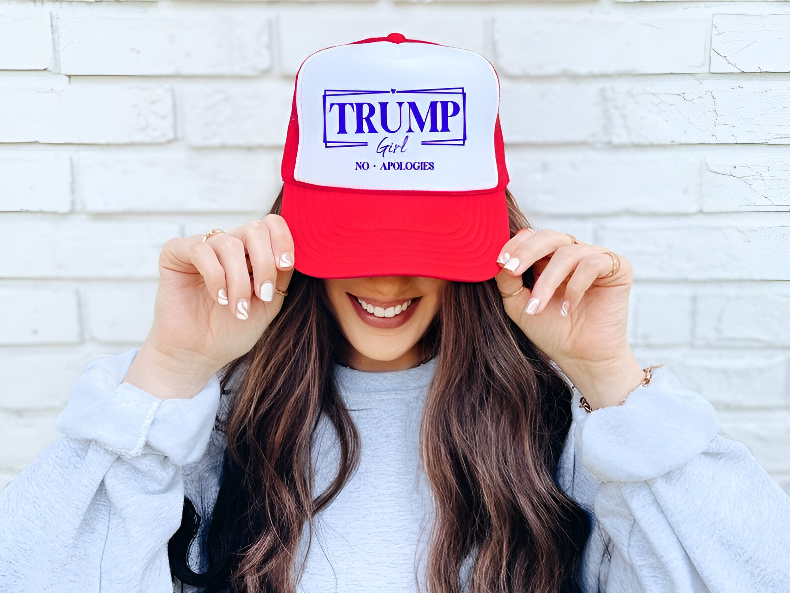 Trump Girl No Apologies Trucker Hat,Republican Woman Cap,Vote 2024 Hat,Trump 2024 Hat,Trump Trucker Hat, Trump Girl Trucker Hat Tu2