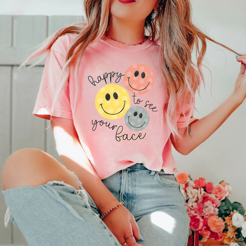 Happy To See Your Face Shirt, Back To School Teacher Shirt, Shirts for Teachers, Teacher Life Shirt,Teacher Appreciation, New Teacher Gifts TD1308 01