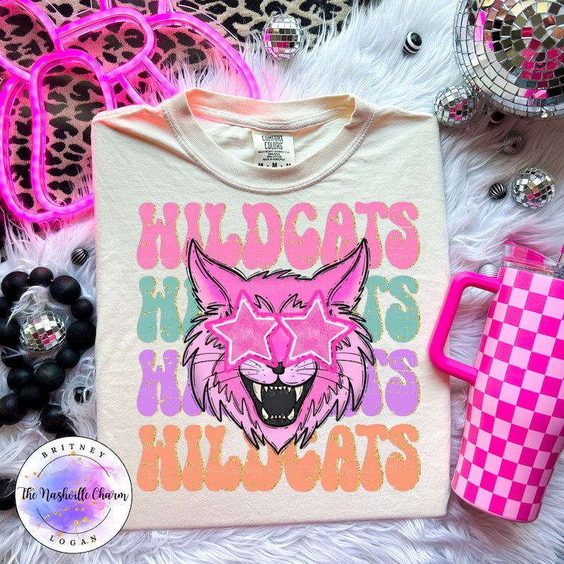 Preppy Star Eyes Favorite Team Tshirt, Team Mascot Shirt, School Team Tee, Favorite Team Shirt, School logo shirt, Custom Sweatshirt Upgrade SC0808 12