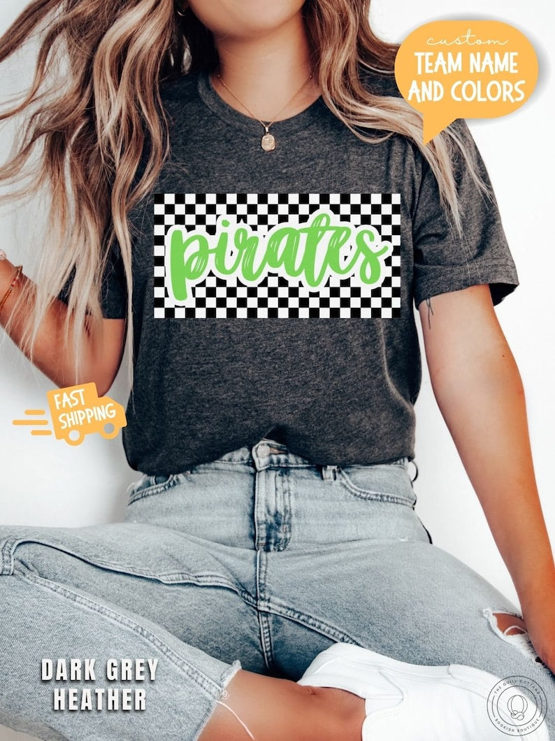 Custom School Mascot Shirt School Spirit Tee Sports Team Name Shirt Game Day Mom T-shirt Personalized School Mascot Colors Youth Sports Tee SC0808 13