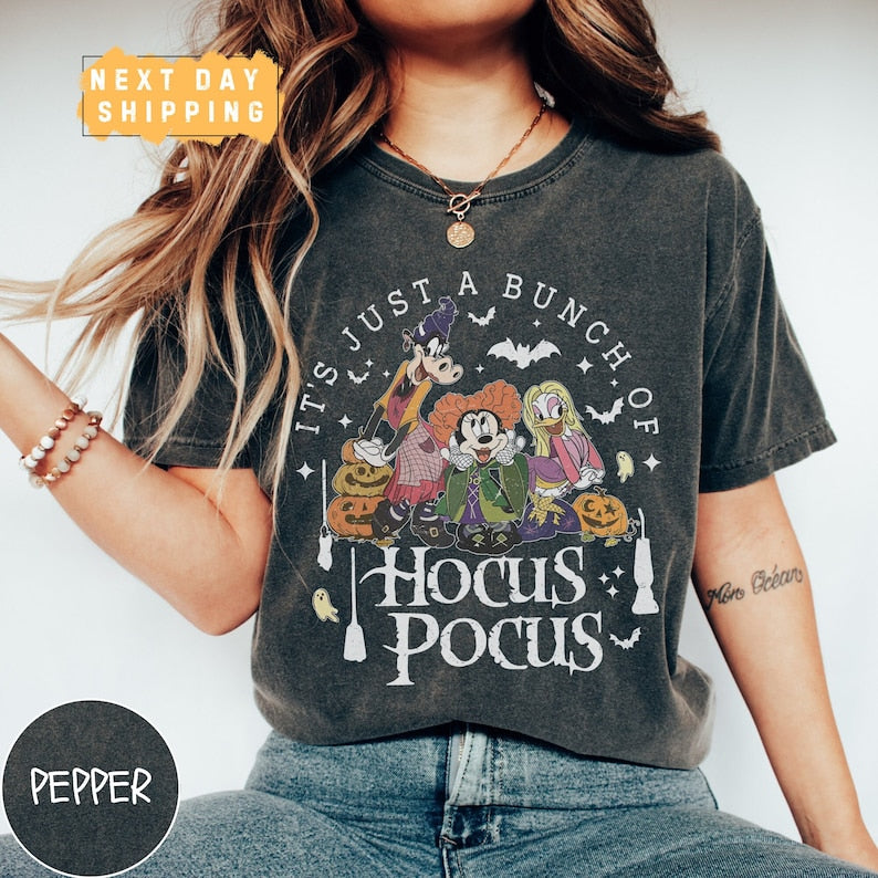 Disney Halloween Hocus Pocus Shirt, Mickey and Friends Halloween Shirt, Spooky Season Shirt,Pumpkin Shirt, Disney Spooky Tee 
