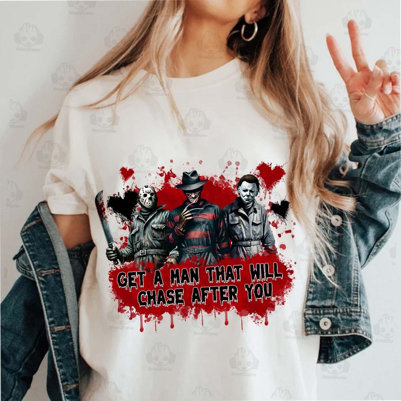 Get A Man That Will Chase After You Png, Horror Friends Png, Movie Killer Png, Scary Halloween Png, Horror Friends Png, Halloween Vibes Png HW1408 04