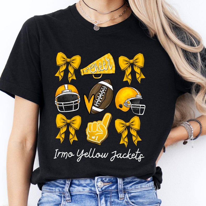 Football Coquette Bow Shirt, Coquette Aesthetic, Custom Football Cheer Tee, Custom Colors, Custom School Name, Unisex Fit Bella Brand Shirt TD1508 02