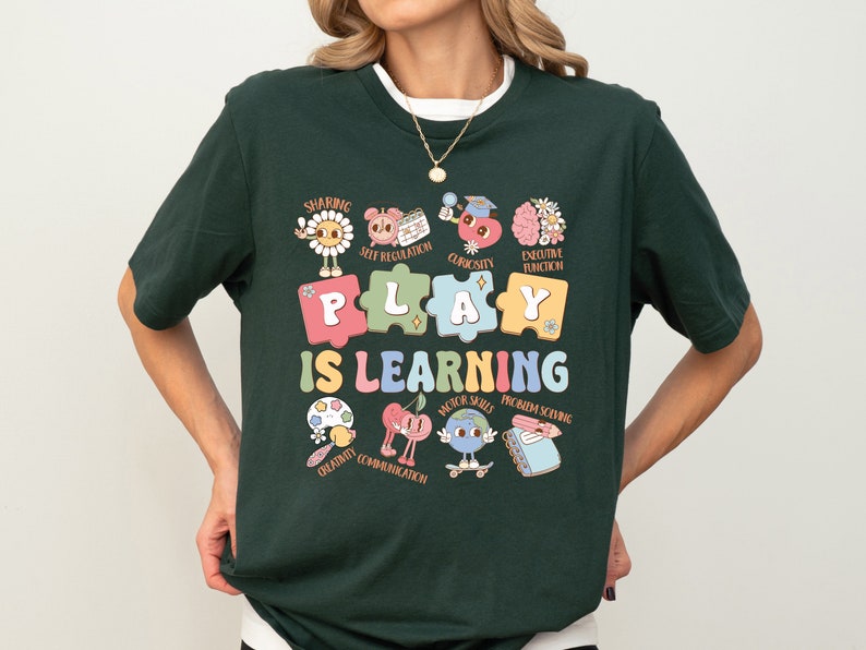 Sped Teacher Shirt, Play Is Learning Teacher Shirt, Groovy Teacher Shirt, Back To School Shirt, Teacher Team Shirt, Kindergarten Teacher TD1308 12