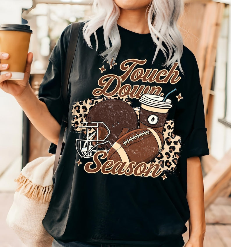 Retro Touch down Season Shirt, Football Season Shirt, Football mom mama Shirt, Game Day Shirt, Football Sublimation T Shirt design TD1508 19