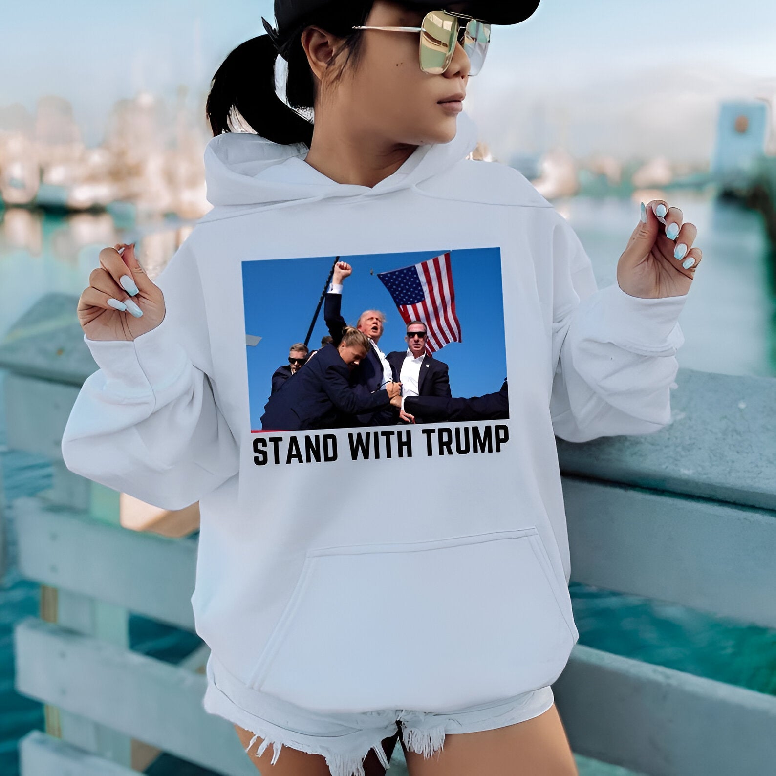 Stand With Trump Shirt, They Missed, Trump Rally Shirt, The Return Make America Great Again Sweatshirt, Secret Service, Trump 2024 Shirt Tu1