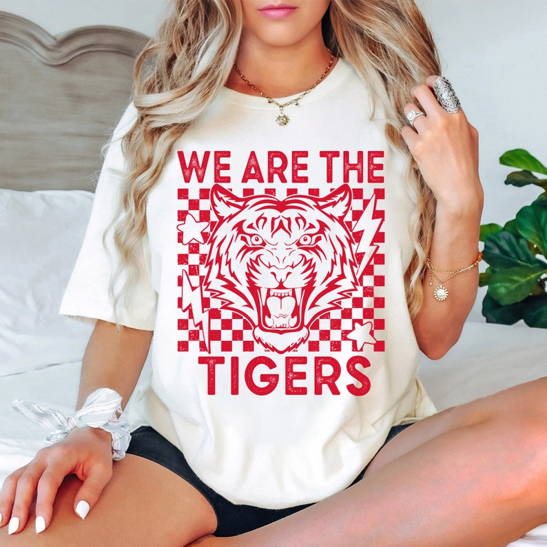 Custom Vintage Checkerboard We Are Mascot School Name Shirt, Favorite Team Shirt, Custom Mascot Retro Shirts, Mascot shirt SC1408 03