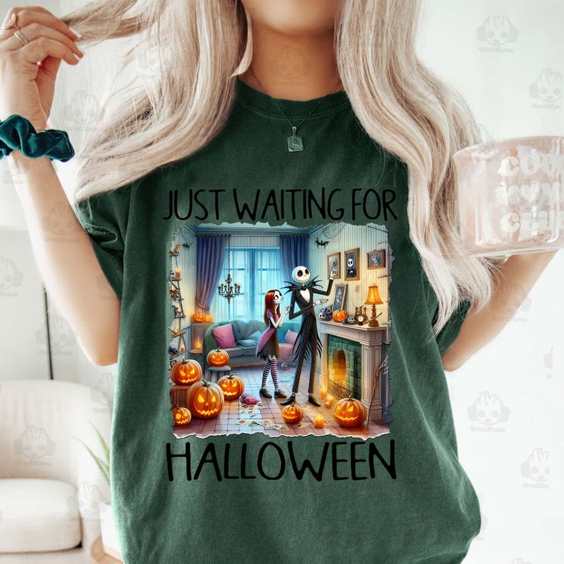 Halloween Nightmare Couple Png, Just Waiting For Halloween Png, Halloween Cartoon Nightmare Png, Halloween Png, Digital Download HW1408 10