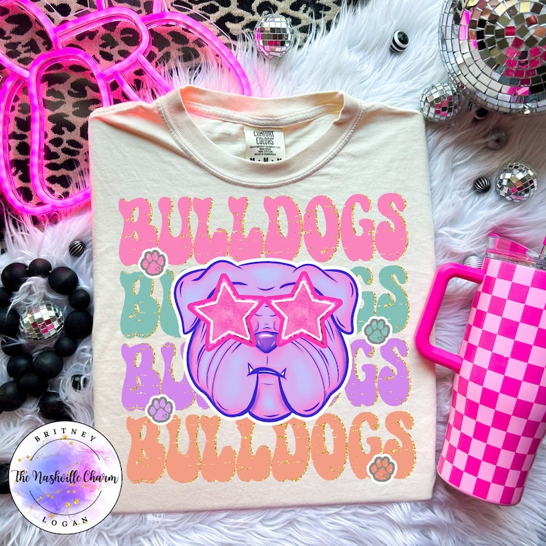 Preppy Star Eyes Favorite Team Tshirt, Team Mascot Shirt, School Team Tee, Favorite Team Shirt, School logo shirt, Custom Sweatshirt Upgrade SC0808 12