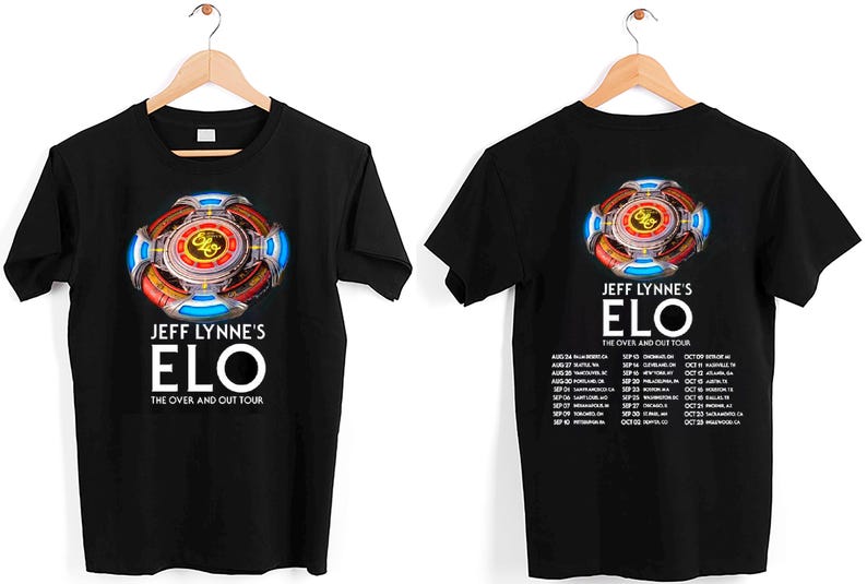 Jeff Lynne's ELO The Over and Out Tour Concert 2024 Shirt || Jeff Lynne's ELO Band Concert Shirt || ELO The Over and Out Tour Shirt