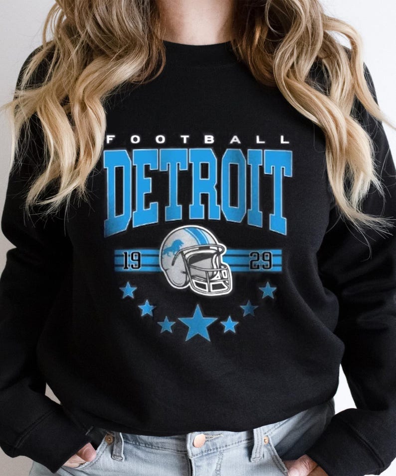 Detroit Football Shirt, Detroit Football Sweatshirt, Vintage Style Detroit Football shirt, Sunday Football , TQ1