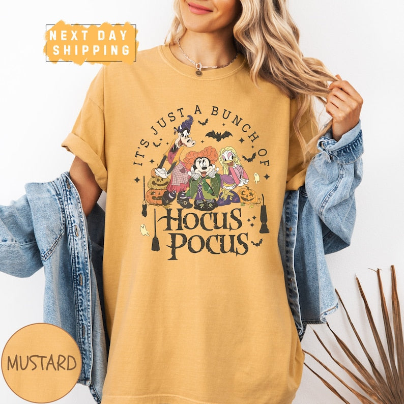 Disney Halloween Hocus Pocus Shirt, Mickey and Friends Halloween Shirt, Spooky Season Shirt,Pumpkin Shirt, Disney Spooky Tee 

