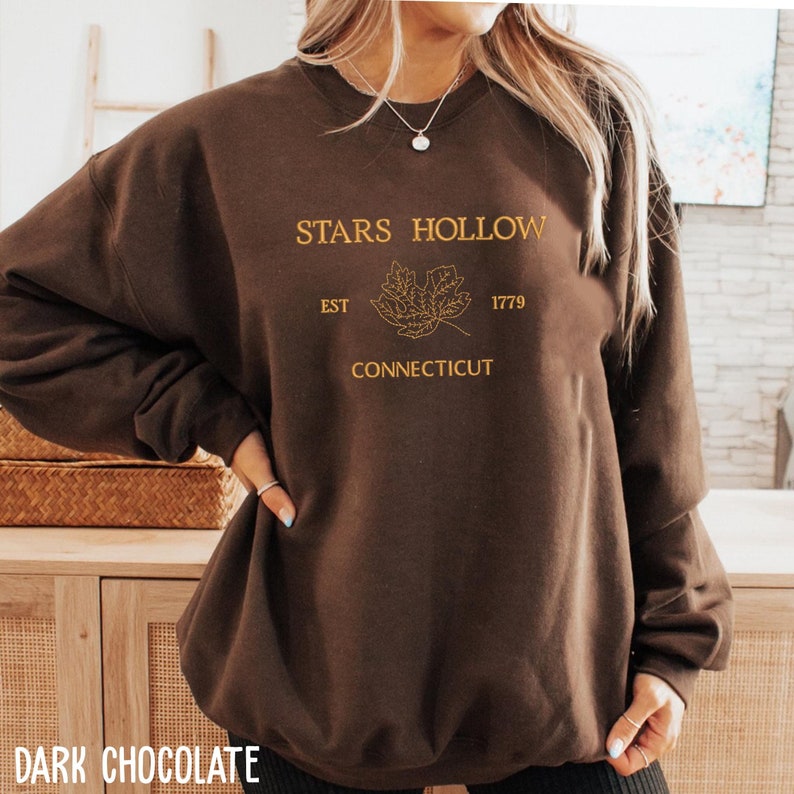 Sweatshirt Fall Sweatshirt Stars Hollow Crewneck Gifts for her Gifts for Friends Gifts for Best Friend Cozy Sweater EMHA0609