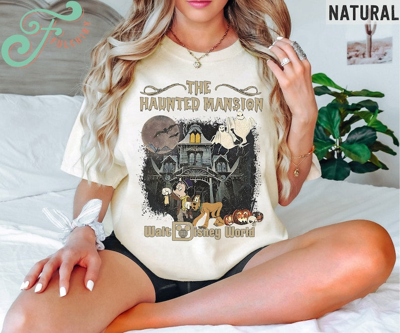 Vintage Haunted Mansion Shirt, Retro Walt Disney World The Haunted Mansion Shirt, Halloween Matching Shirt,Disney Halloween Party 2024 Shirt