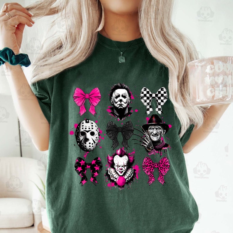 Horror Coquette Pink PNG, Halloween Floral Png, Halloween Png, Retro Halloween Png, Scary Movie Png, Horror Friends Png, Digital Download HW1408 08