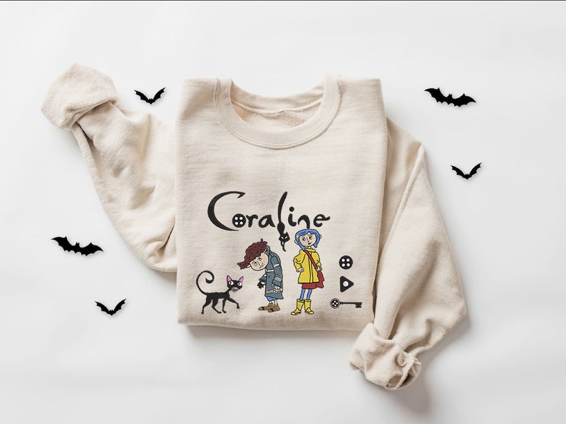 Cora.line and Wy.bie Embroidered Sweatshirt, Couple Matching Embroidered T-Shirt, Halloween Hoodie Shirt, Anniversary Gift, Gift For Her 1 EMHA0509