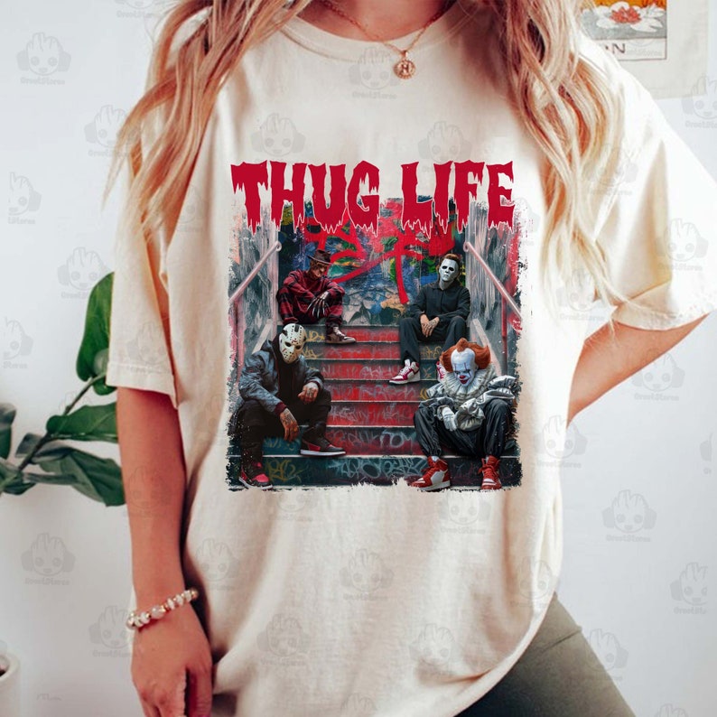 Thug Life Horror Movie Png, Movie Killer Png, Scary Halloween Png, Horror Friend Png, Halloween Vibes Png, Retro Halloween Png, Digital File HW1408 02