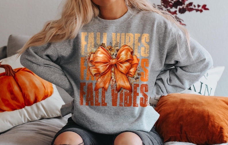 Fall Vibes Shirt, Retro Fall Coquette Bow Shirt, Fall T Shirt Shirt, Autumn Pumpkin Shirt, Autumn Sublimation Shirt Design TD1508 18
