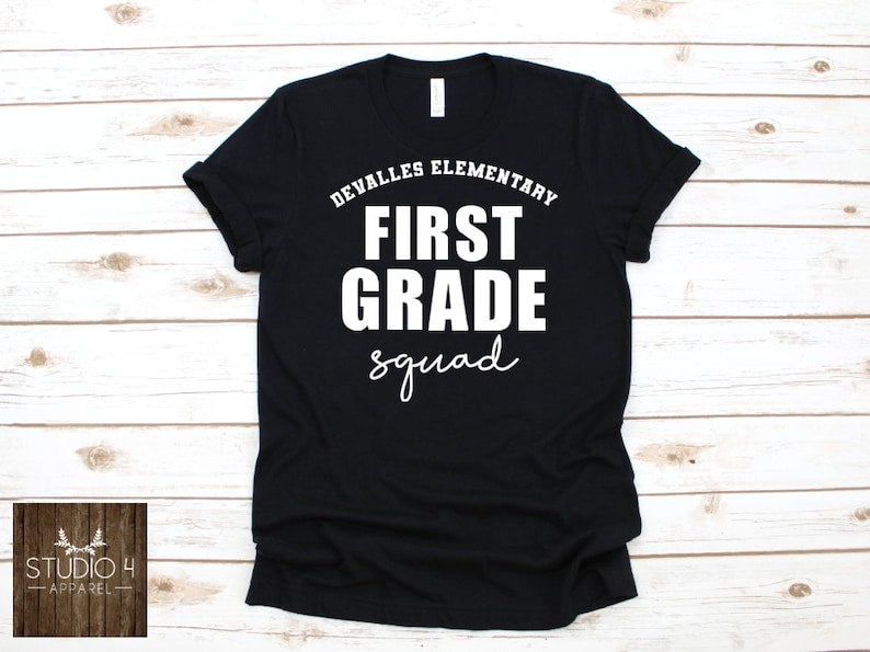 DeValles Elementary Custom Back to School Staff Squad Tees 
 TD1308 11