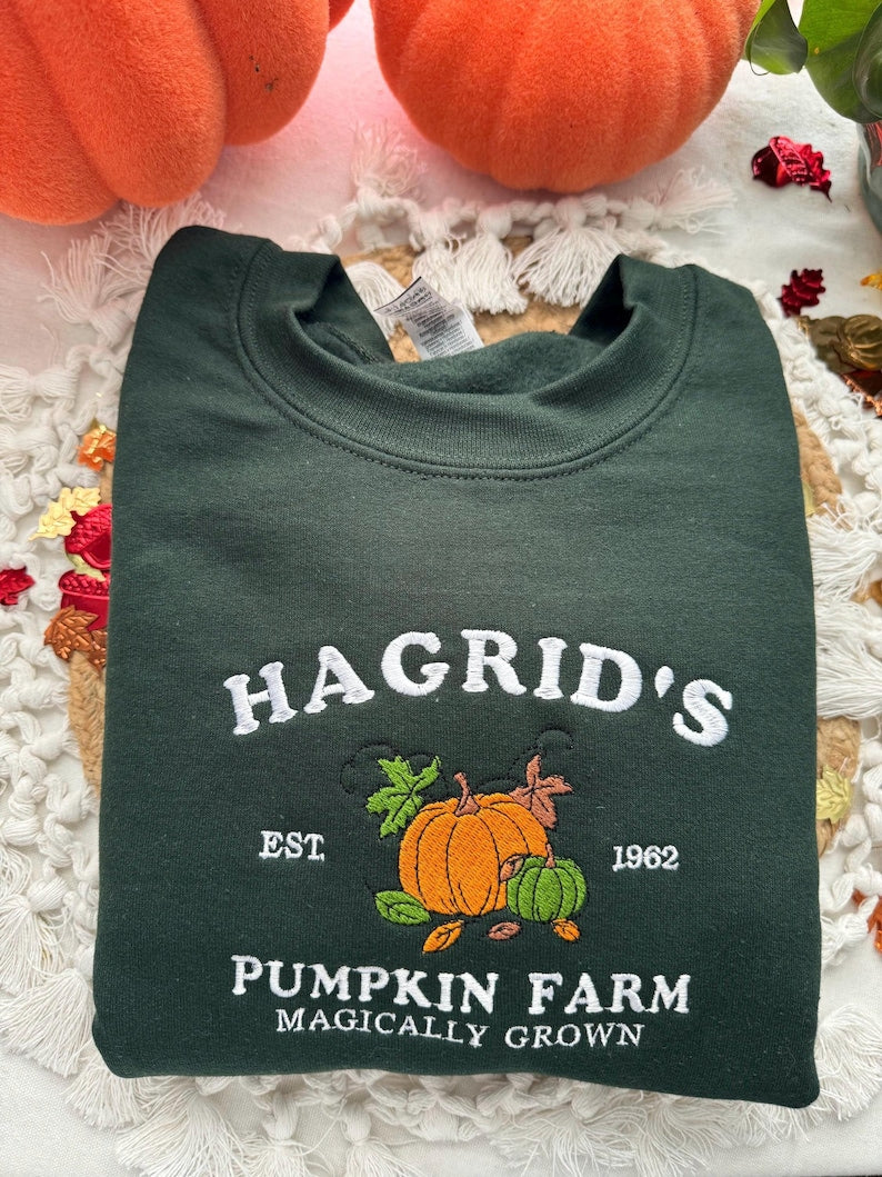 Hagrid?s Farm Embroidered Sweatshirt, Fall Season, Thanks Giving EMHA0609