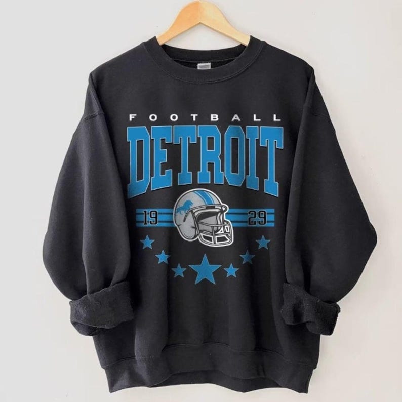 Detroit Football Shirt, Detroit Football Sweatshirt, Vintage Style Detroit Football shirt, Sunday Football , TQ1