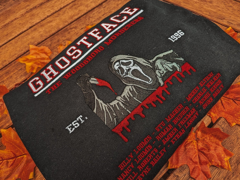 Ghostface Varsity Sweater Inspired by Scream Franchise Woodsboro Murderers EMHA0609