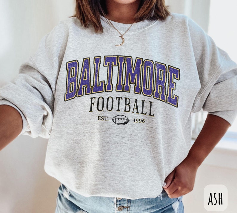 Vintage Baltimore Football Sweatshirt , TQ1