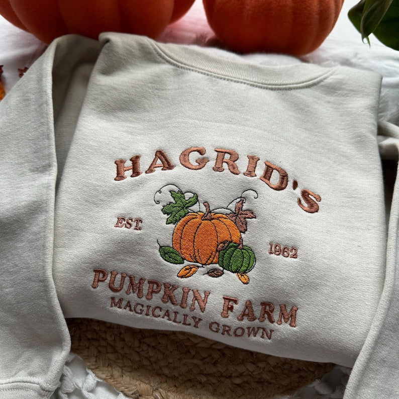 Hagrid?s Farm Embroidered Sweatshirt, Fall Season, Thanks Giving EMHA0609