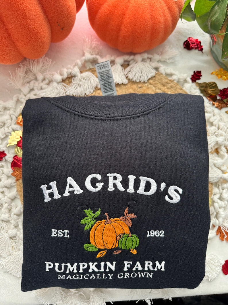 Hagrid?s Farm Embroidered Sweatshirt, Fall Season, Thanks Giving EMHA0609