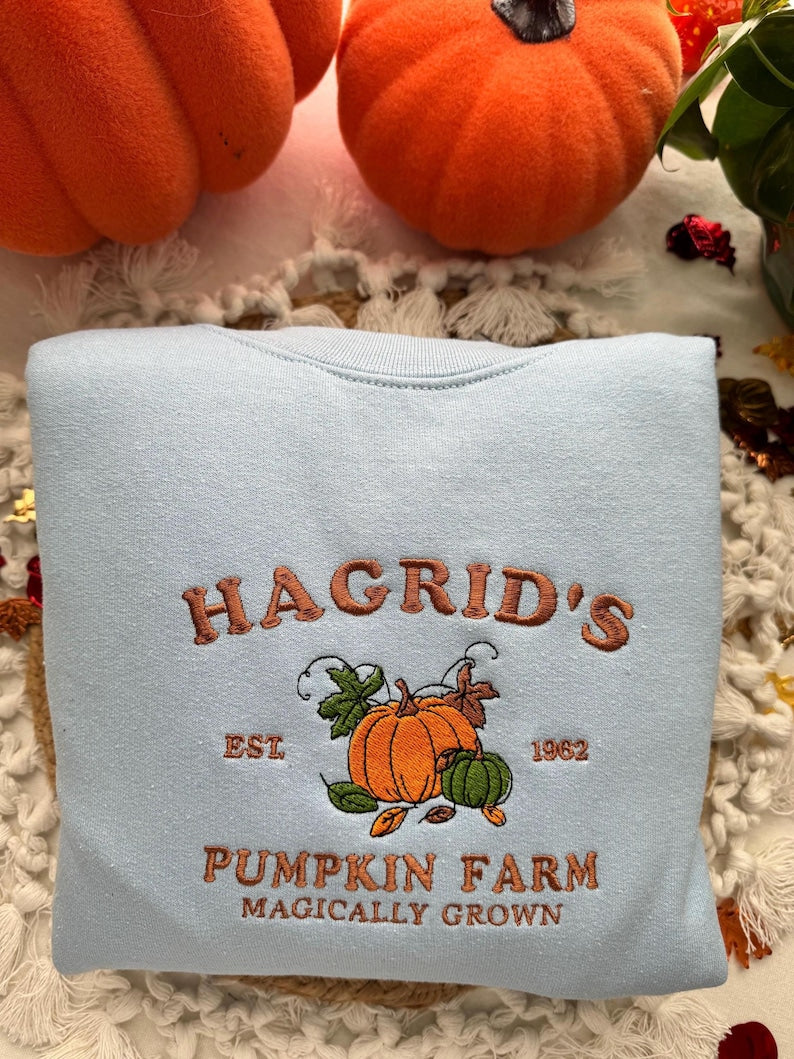 Hagrid?s Farm Embroidered Sweatshirt, Fall Season, Thanks Giving EMHA0609