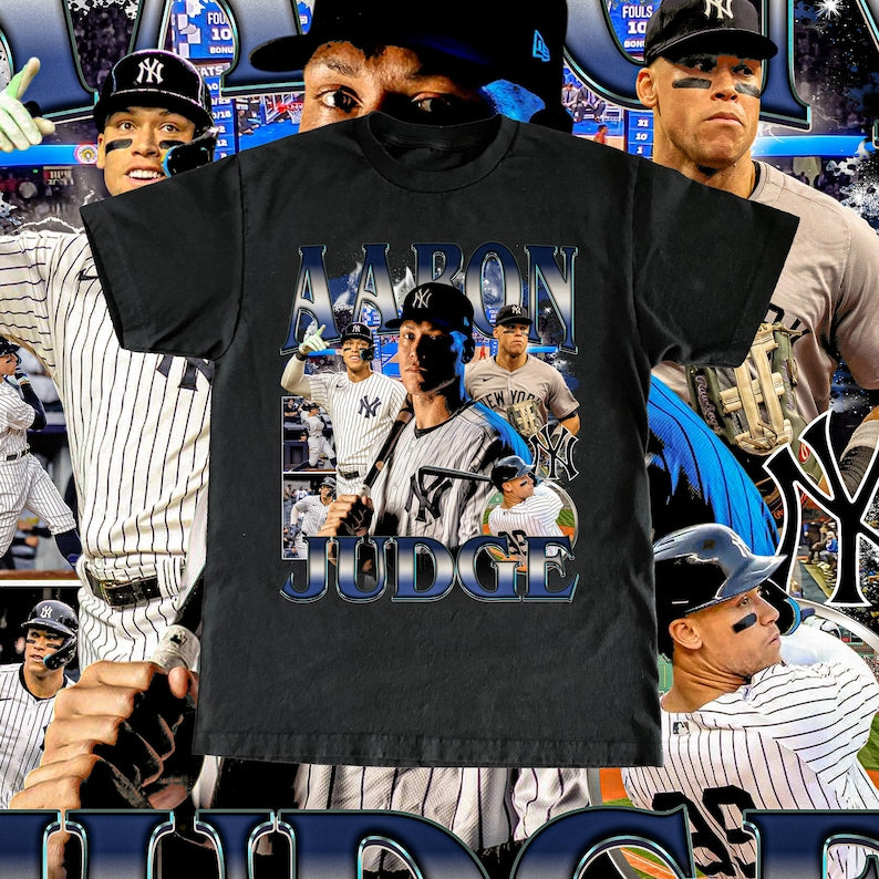 Vintage Aaron Judge Shirt - MLB Fan, Custom Vintage Design, Unisex High Quality Tee, Retro, Baseball New York Yankees Team