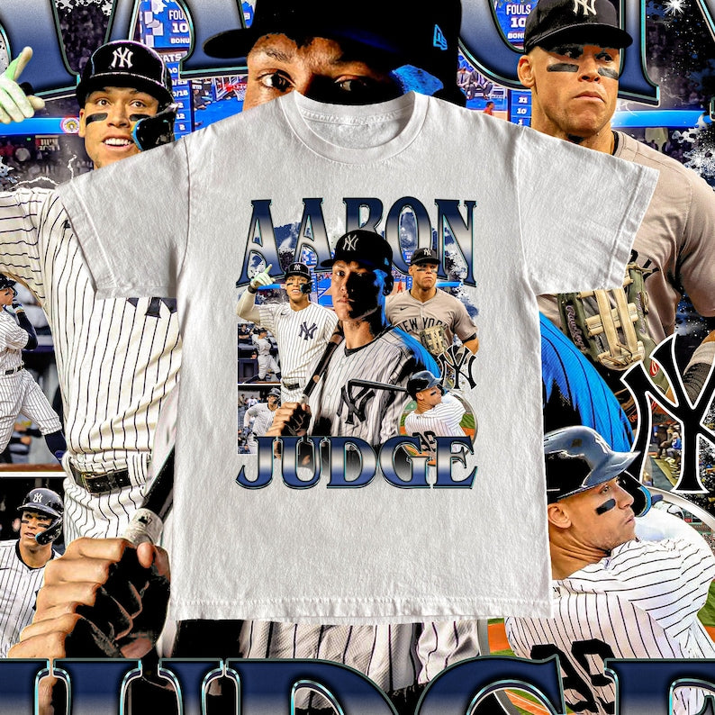 Vintage Aaron Judge Shirt - MLB Fan, Custom Vintage Design, Unisex High Quality Tee, Retro, Baseball New York Yankees Team