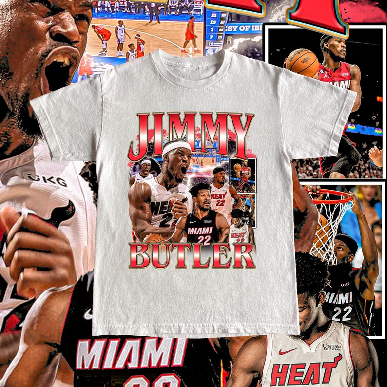 Vintage Jimmy Butler Shirt - High Quality T Shirt Custom Vintage Design NBA Player Basketball Fan Gift Miami Heat Tee