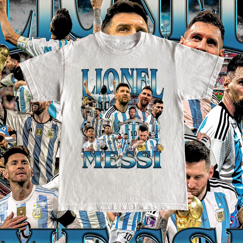 Vintage Lionel Messi Shirt - Football, Soccer Custom Vintage Design, High Quality T Shirt, Argentina, Inter Miami