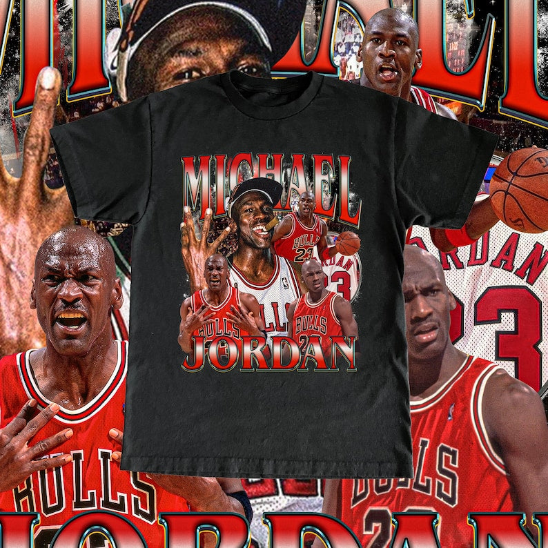 Vintage Michael Jordan Shirt - MJ 23 High Quality T Shirt Custom Vintage Design NBA Player Basketball Fan Gift Chicago Bulls Tee