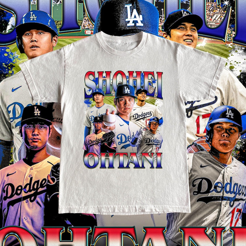 Vintage Shohei Ohtani Shirt - MLB Fan, Custom Vintage Design, Unisex High Quality Tee, Retro, Baseball Los Angeles Dodgers Team