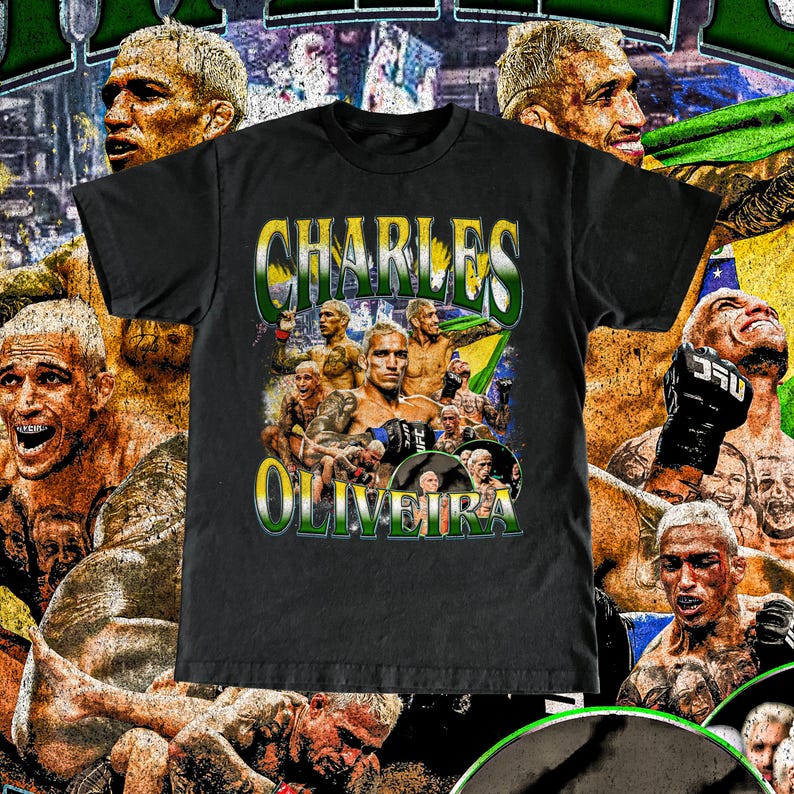 Charles Oliveira High Quality T Shirt UFC Fan Do Bronxs Custom Vintage Design