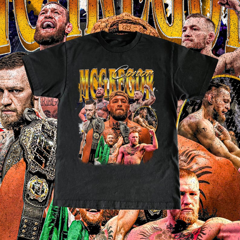 Conor McGregor High Quality T Shirt UFC Fan The Notorious Custom Design Gift Retro Vintage MMA Fighter