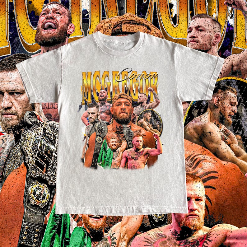 Conor McGregor High Quality T Shirt UFC Fan The Notorious Custom Design Gift Retro Vintage MMA Fighter