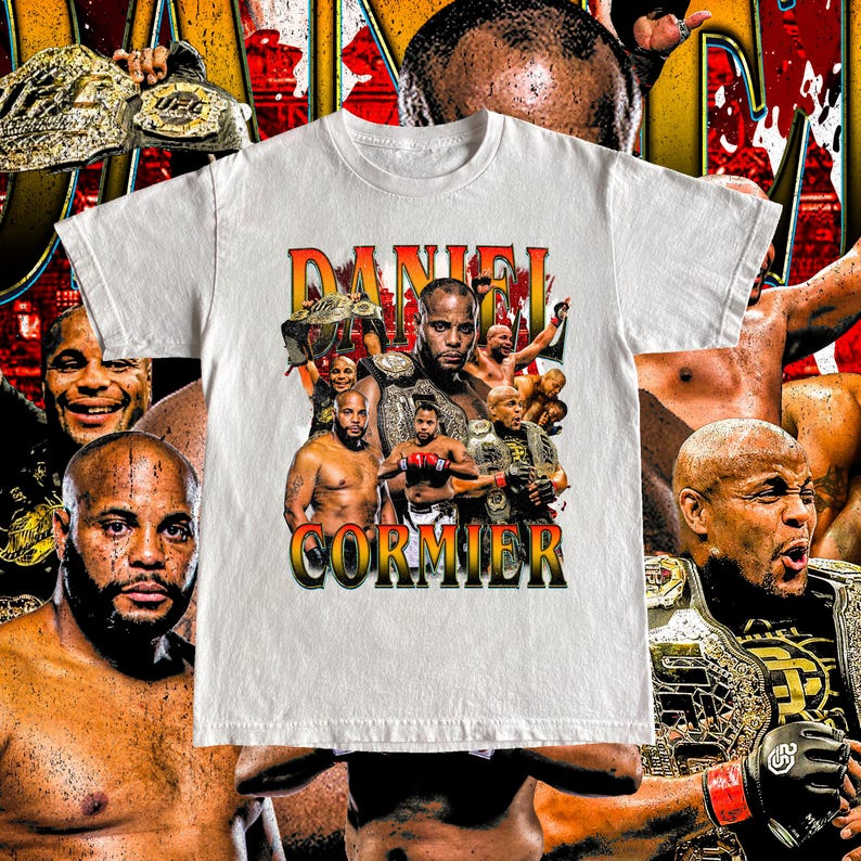 Daniel Cormier T Shirt High Quality Print - UFC Fan DC Fighter Custom Vintage Design