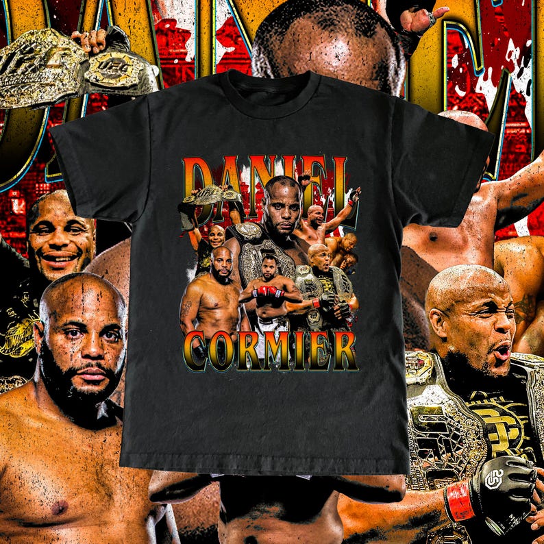 Daniel Cormier T Shirt High Quality Print - UFC Fan DC Fighter Custom Vintage Design