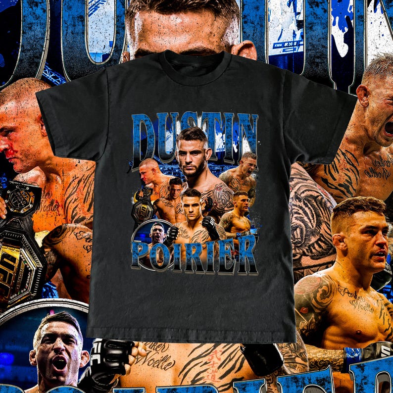 Dustin Poirier T Shirt High Quality Print - UFC Fan DP The Diamond Fighter Custom Vintage Design
