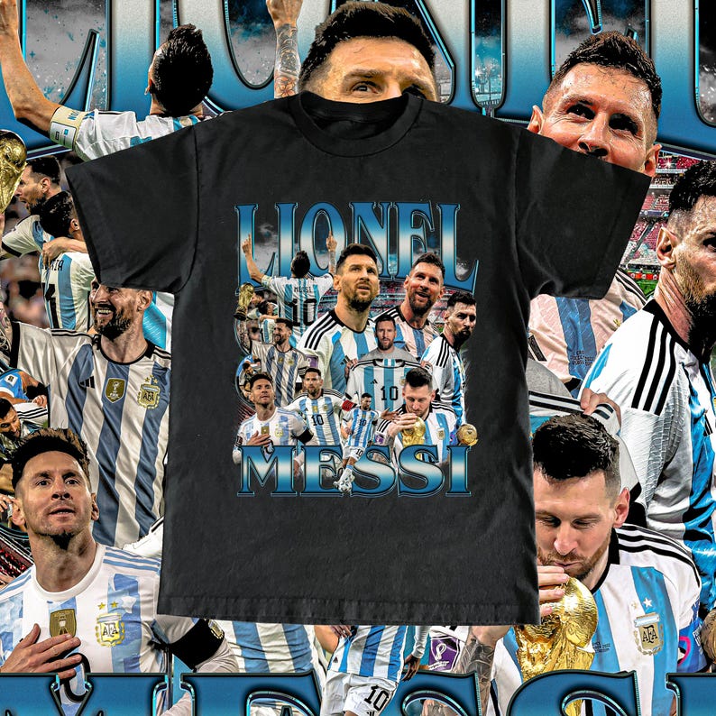 Vintage Lionel Messi Shirt - Football, Soccer Custom Vintage Design, High Quality T Shirt, Argentina, Inter Miami