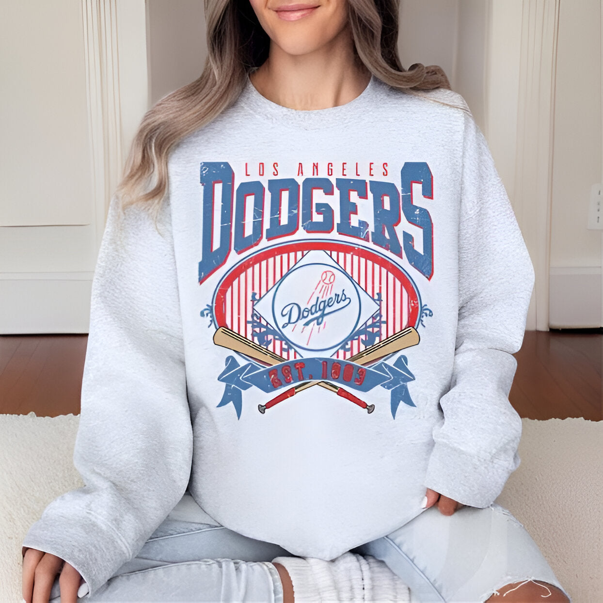 Vintage Dodgers Sweatshirt, Retro Dodgers Crewneck 2024 TM22