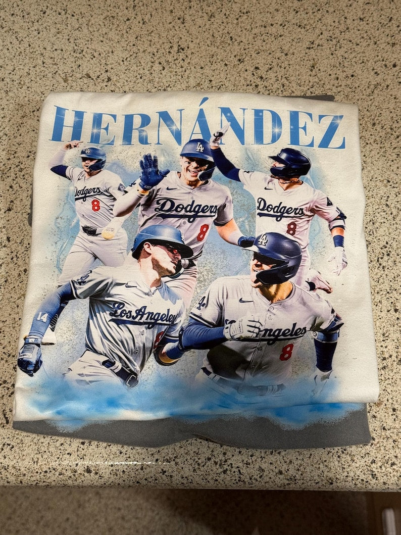 Kike Hernandez LA Baseball Inspired T-Shirt, Custom Vintage Design, Unisex High Quality Tee, Retro, Baseball Los Angeles Dodgers Team