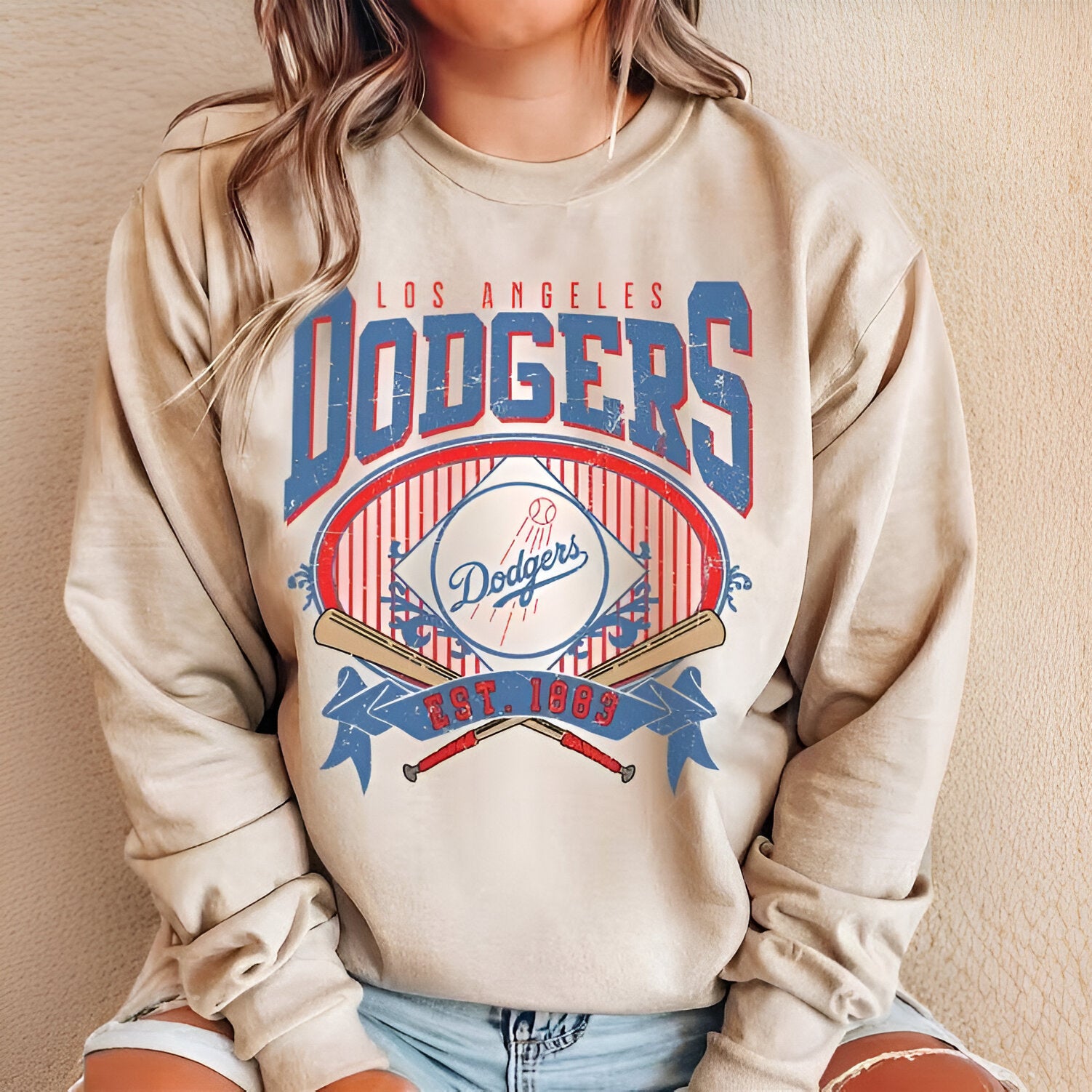 Vintage Dodgers Sweatshirt, Retro Dodgers Crewneck 2024 TM22