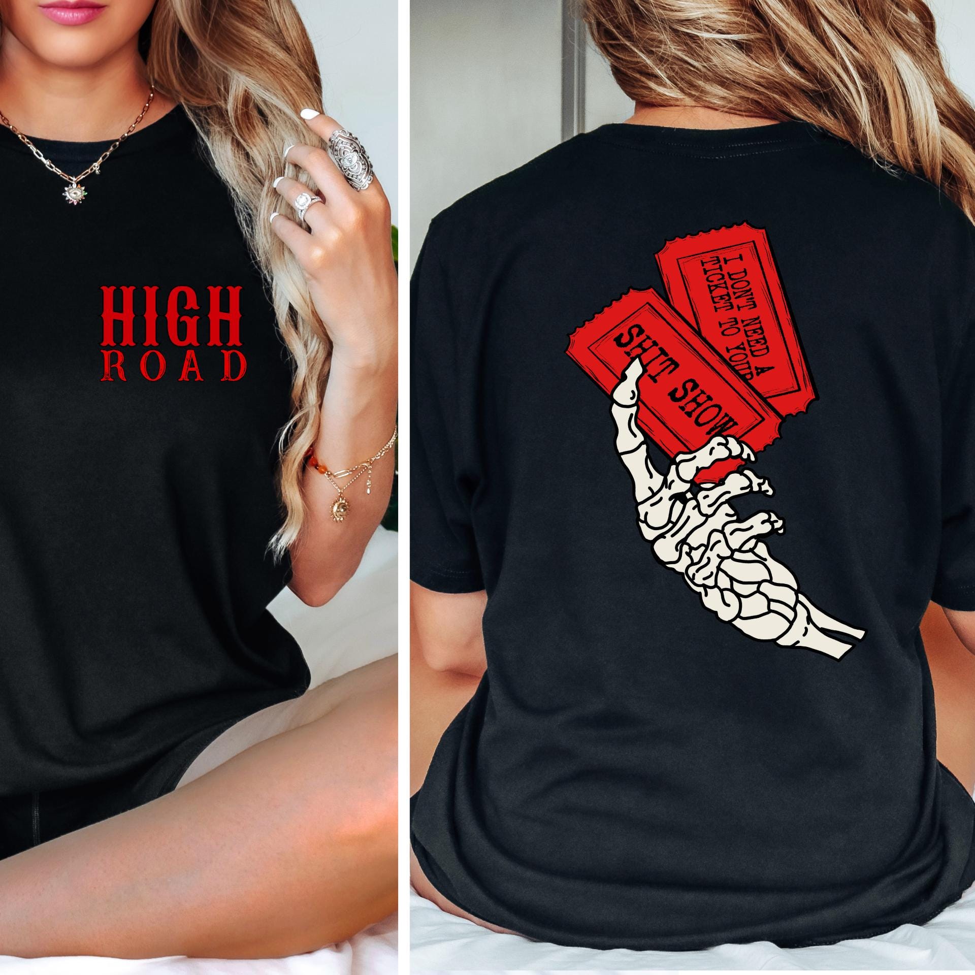 High Road Graphic Shirt, High T-shirt, Cow Print Shirt, Birthday Gift Girl, Meme Shirt, Yellowbush Road Shirt, K W Shirt, Crazy Music Shirt, TD2308 20