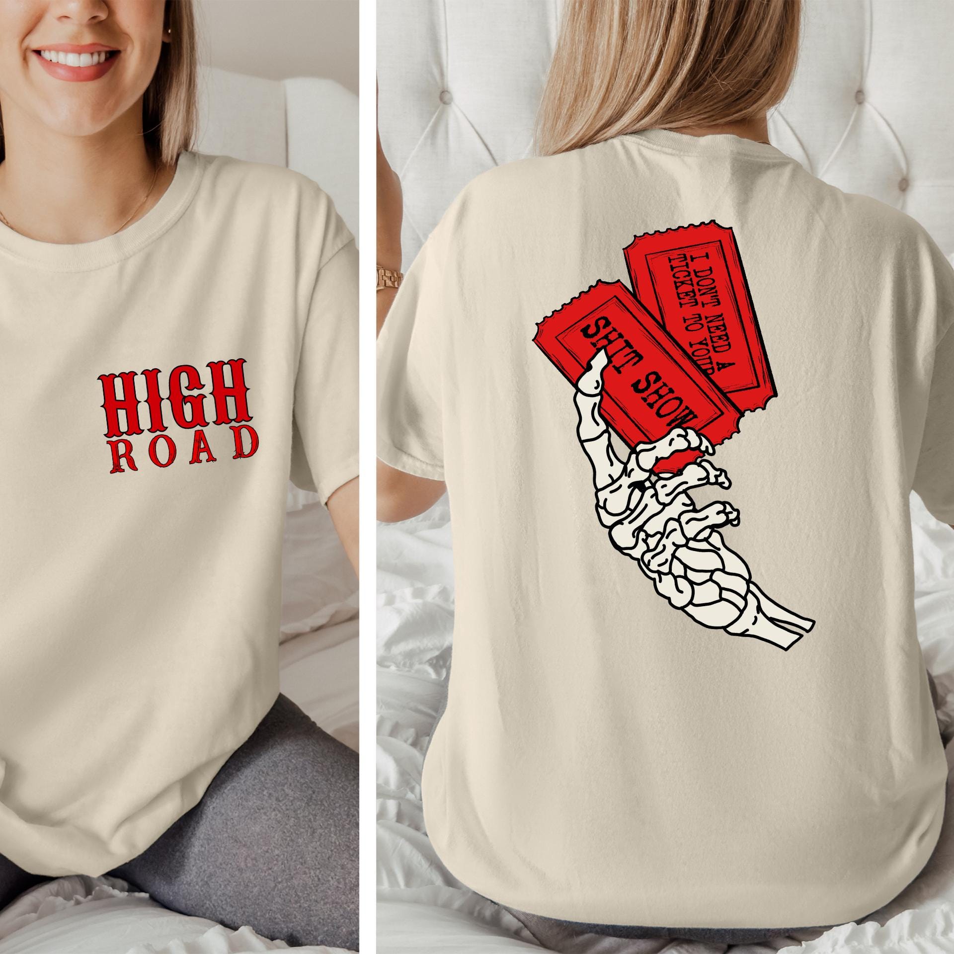 High Road Graphic Shirt, High T-shirt, Cow Print Shirt, Birthday Gift Girl, Meme Shirt, Yellowbush Road Shirt, K W Shirt, Crazy Music Shirt, TD2308 20