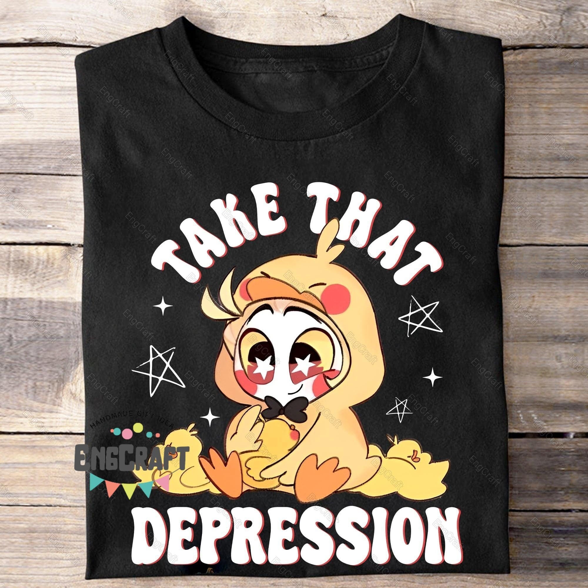 Halloween Lucifer Take That Depression Hazbin Hotel Shirt, Hazbin Hotel T-shirt, Lucifer Morning shirt, Cute Anime Shirt, Anime Tee MS1708 10